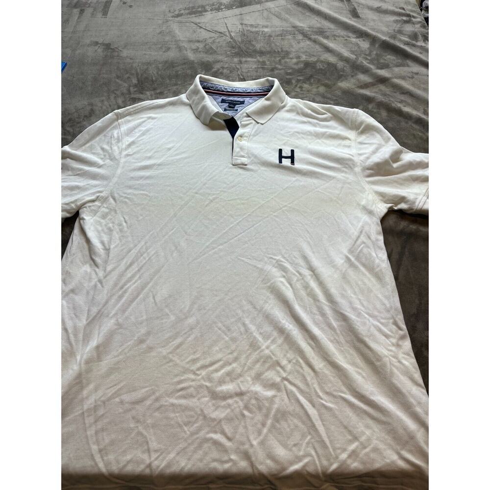 Tommy Hilfiger Mens H Logo Polo Shirt XXL White #5 Golf